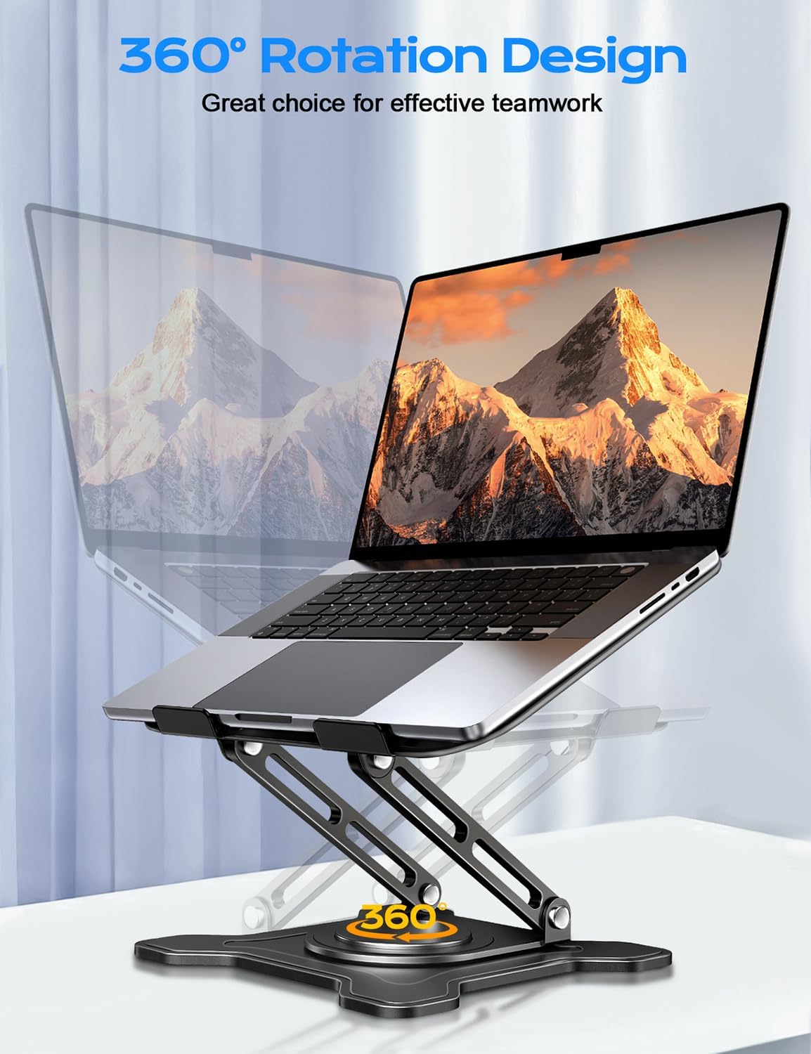 360-Degree Rotating Foldable Laptop Riser