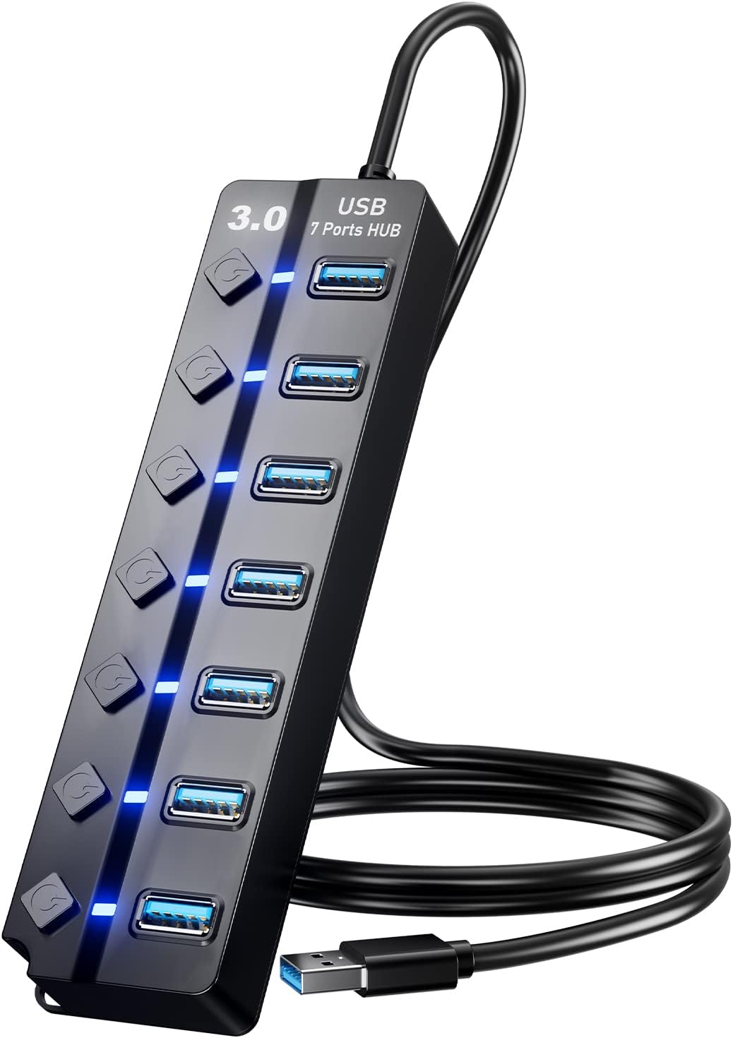 7-Port USB 3.0 Hub with Switches