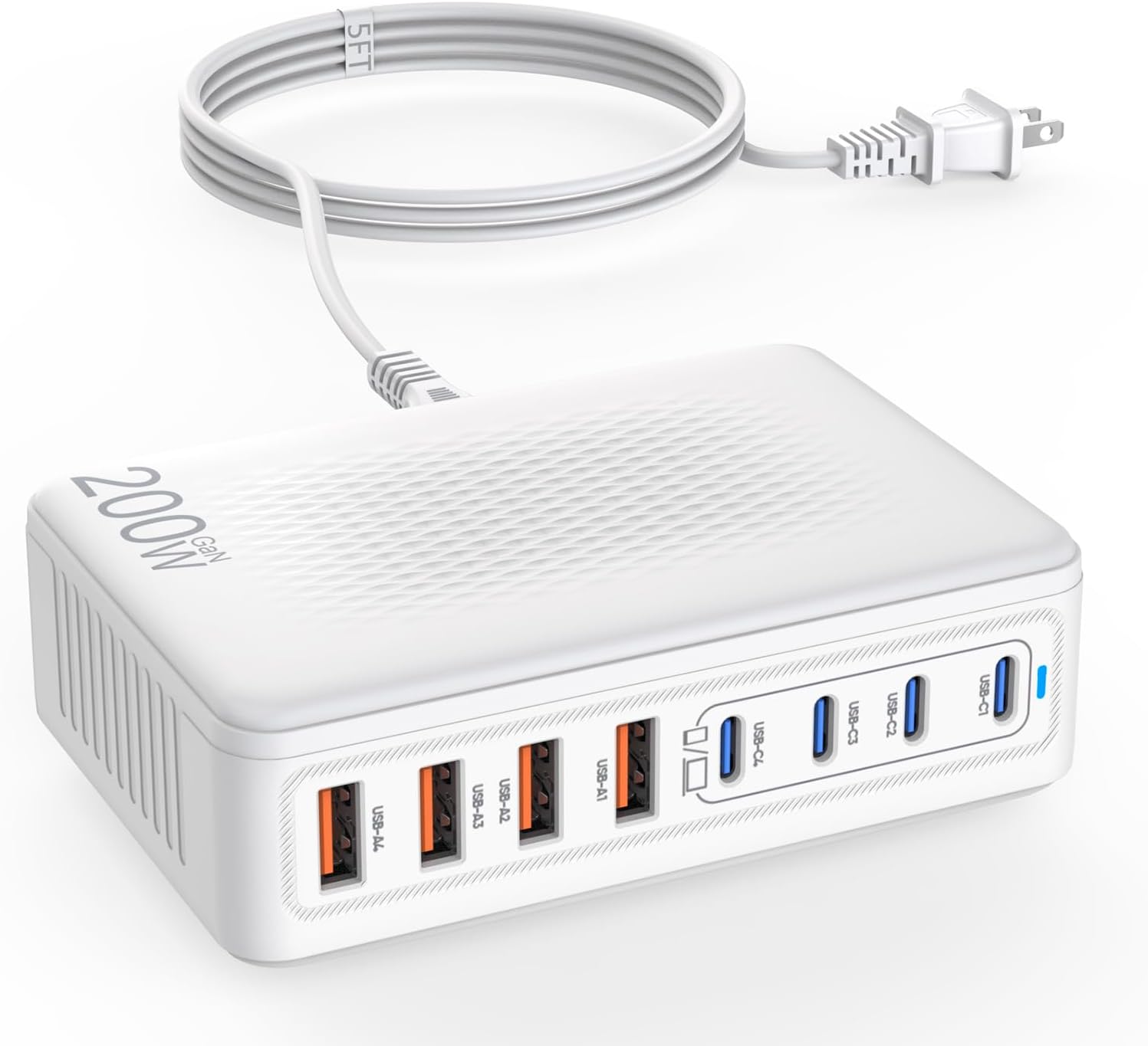8-Port GaN USB Charging Station