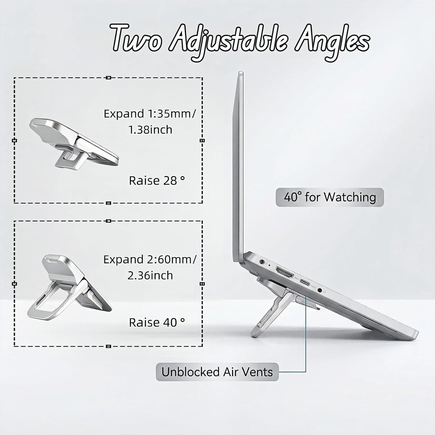 Adjustable Zinc Alloy Laptop Riser