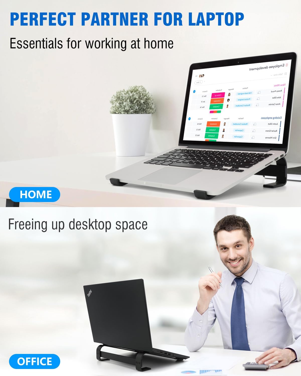 Black Ventilated Laptop Riser
