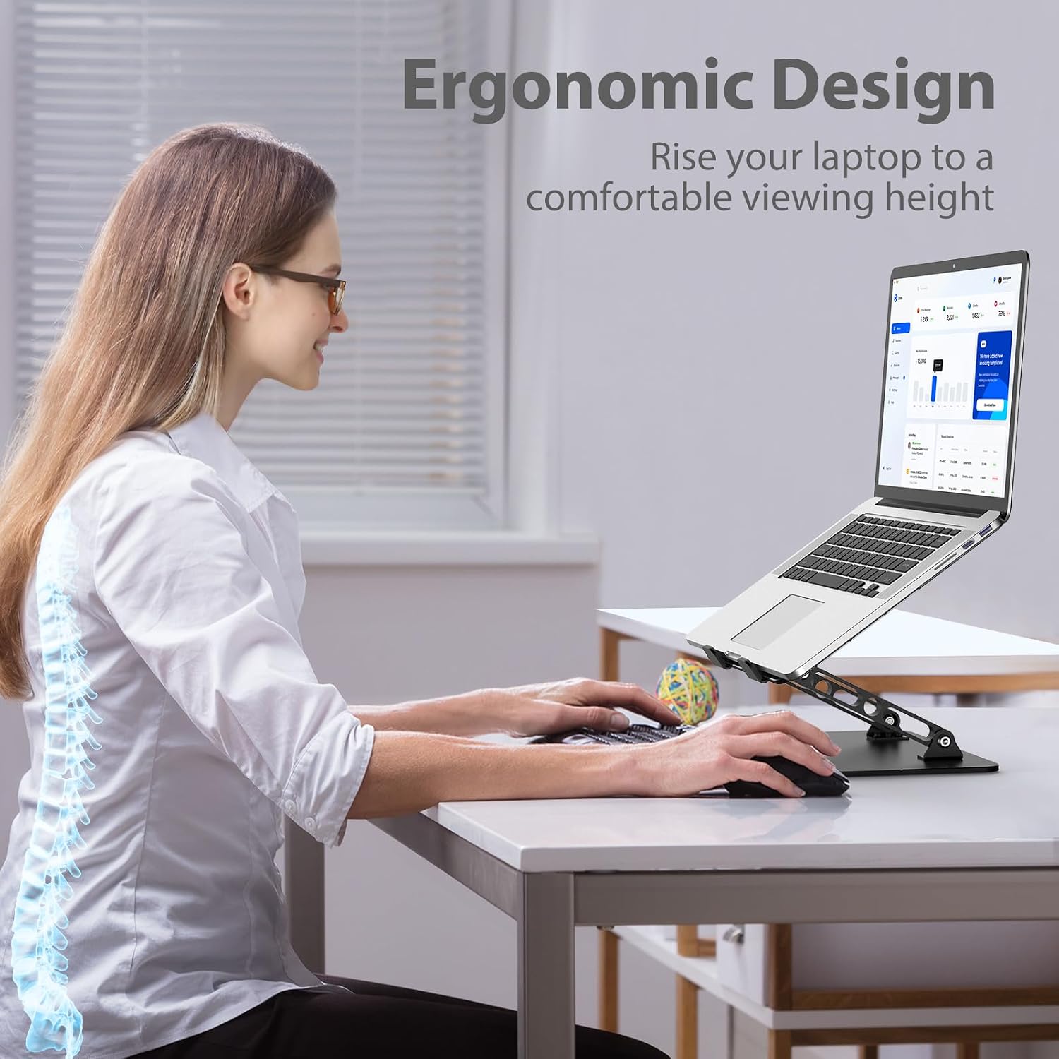 Foldable Metal Laptop Riser