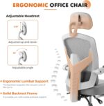 Grey Mesh Office Chair with Footrest