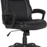 Black Faux Leather Ergonomic Office Chair