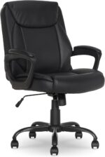 Black Faux Leather Ergonomic Office Chair