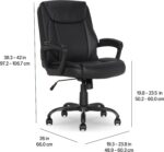 Black Faux Leather Ergonomic Office Chair