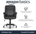 Black Faux Leather Ergonomic Office Chair