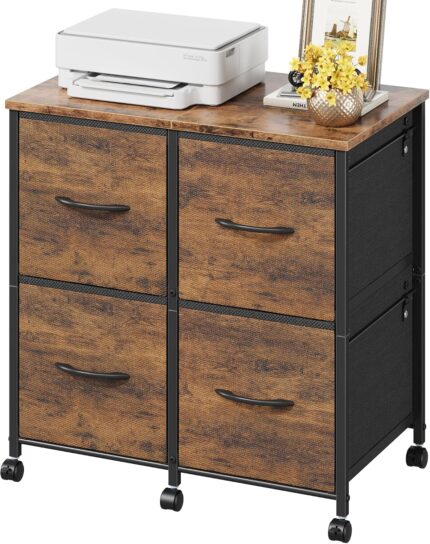 Four-Drawer Mobile File Cabinet
