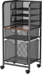 Six-Tier Mesh Rolling Storage Cart