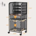 Six-Tier Mesh Rolling Storage Cart