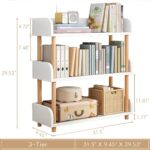 3-Tier Wooden Open Bookcase