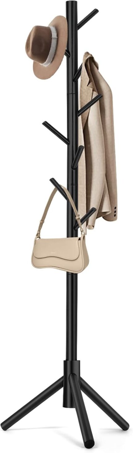Freestanding Coat Rack with 8 Hooks