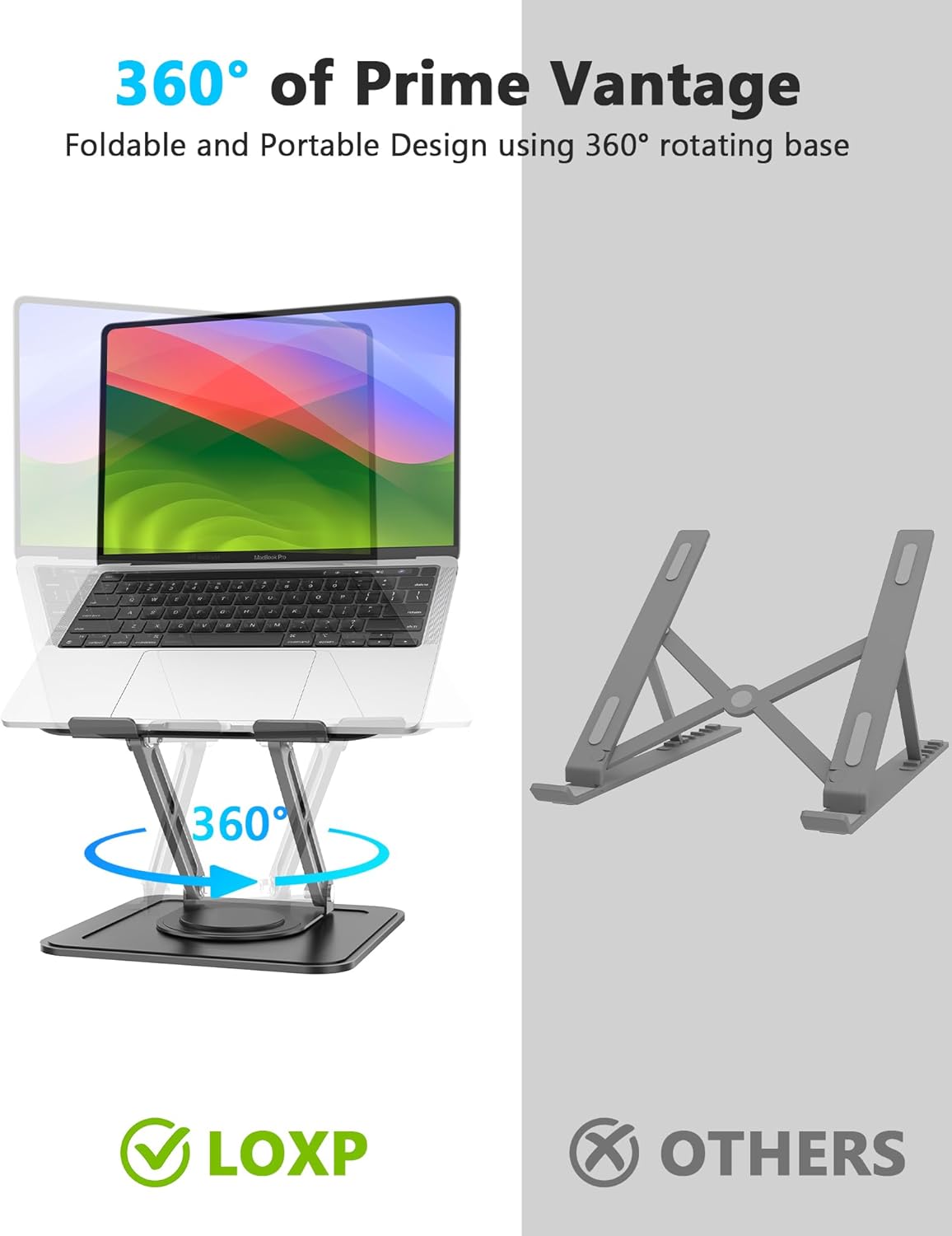 Rotating Base Laptop Riser