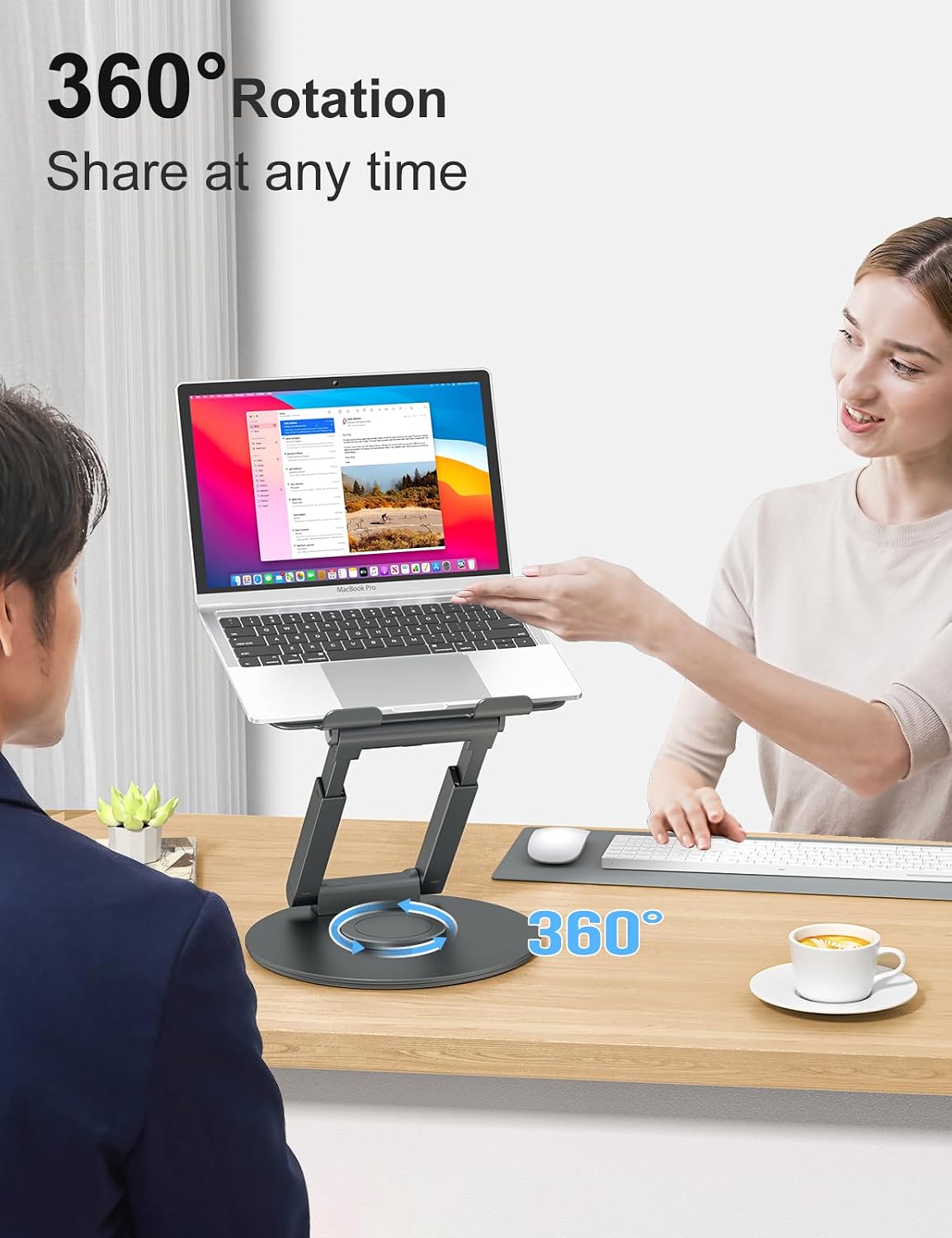 Telescopic Swivel Laptop Riser
